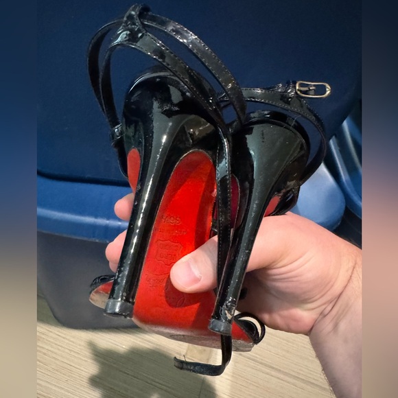 Christian Louboutin Black Patent Leather Heels - Picture 9 of 10